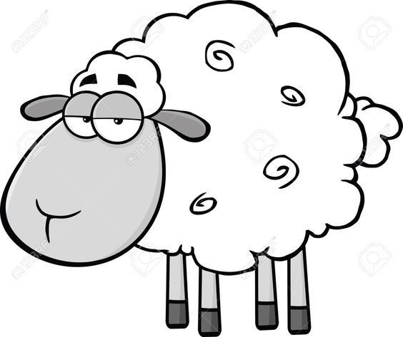 Featured image of post Cute Sheep Drawing Black And White