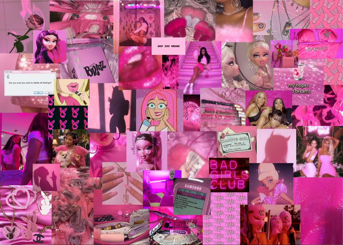 Featured image of post Pink Collage Wallpaper Baddie