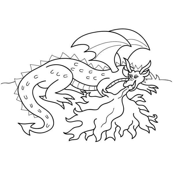 picture Realistic Fire Breathing Dragon Coloring Pages Realistic Fire Dragon Drawing fire breathing dragon coloring pages