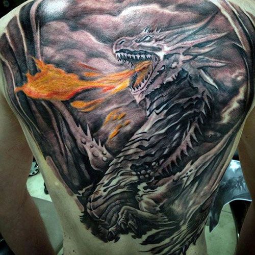 Featured image of post Realistic Fire Breathing Dragon Tattoo Designs