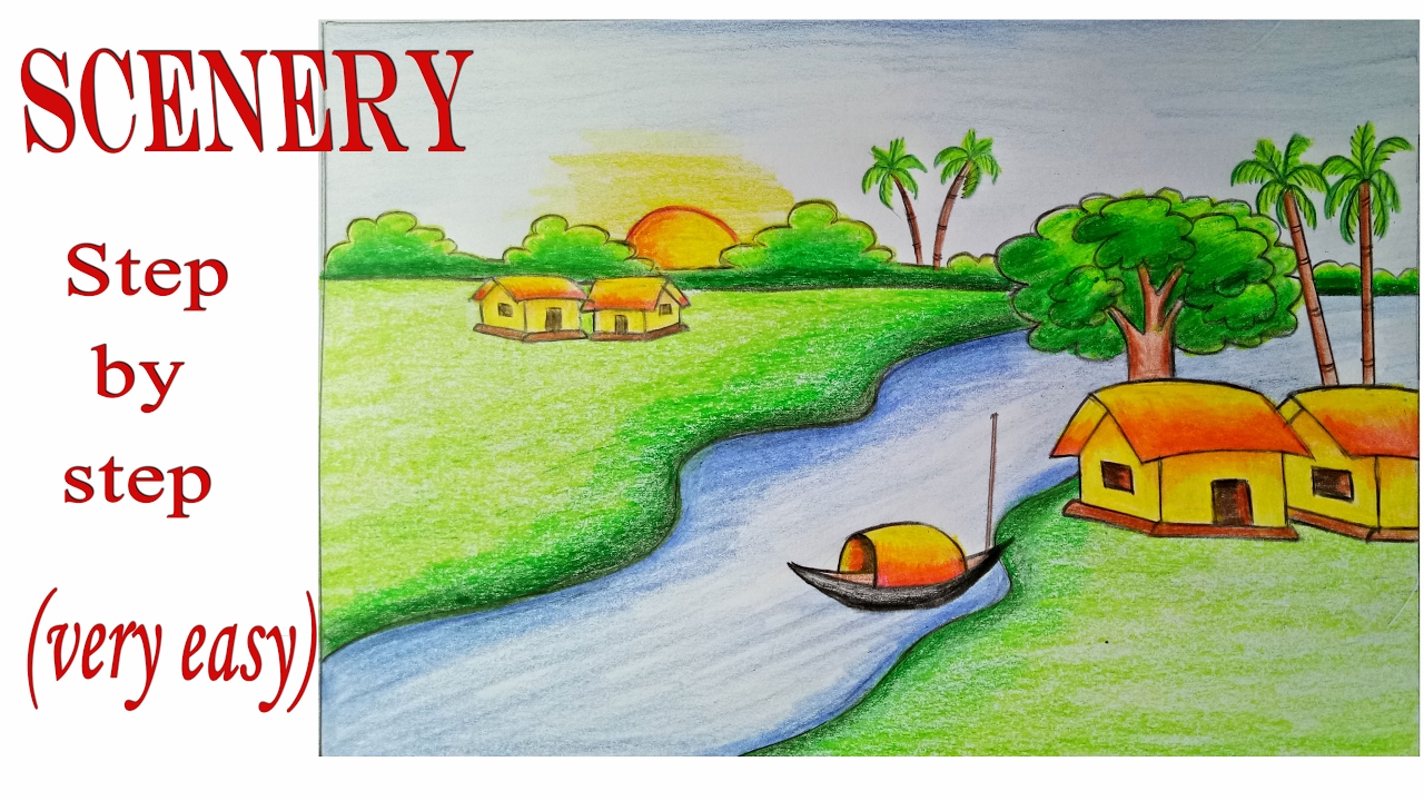 Featured image of post Scenery Drawing For Kids Step By Step