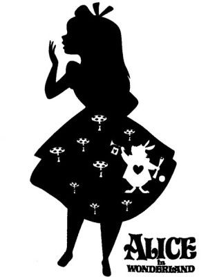 Featured image of post Silhouette Alice In Wonderland Clipart Black And White